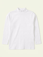 Ribbed Cream High Neck Shirt (Unisex)