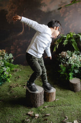 Moss Green pull up chinos