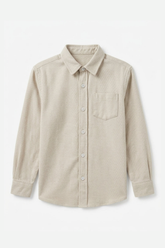Beige Formal Woollen Shirt