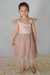 Peach Shimmery Party Dress
