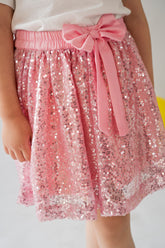 Pink Sequin Party Skirt