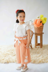 Creamy Peach Cropped Pants