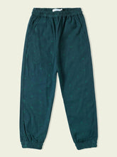 Star Print Green Quilted Pants