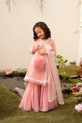Pink Rose & Pearl - Gharara Set (4 Piece Set)