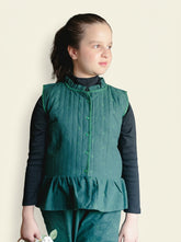 Star Print Green Quilted Set