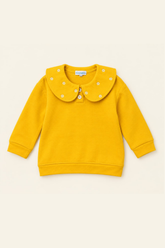 Daisy Collar Fleece Sweatshirt