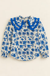 Blue Willow Linen Blouse