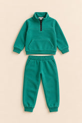 Green Fleece Sweatsuit 2 PC