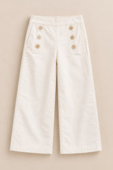 Cream Wide Leg Pants