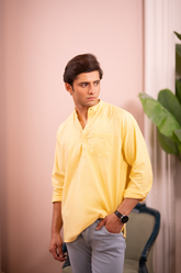 Yellow Short Kurta