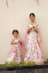 Floral Garden - Silk Lengha (4 Piece Set)