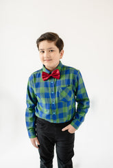 Blue Green Flannel Shirt