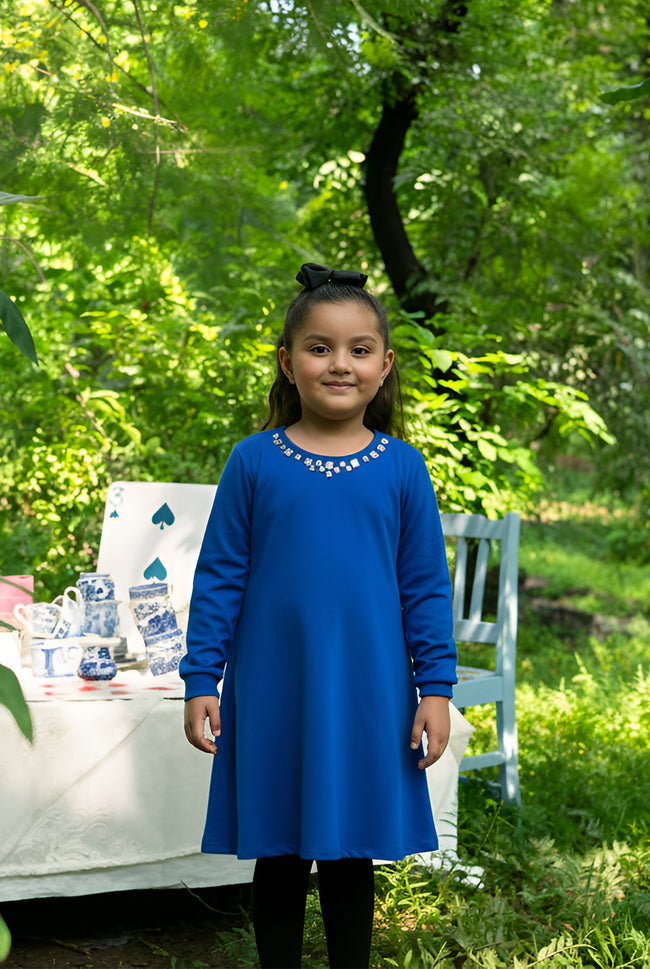Blue Diamonted Dress Hover Image