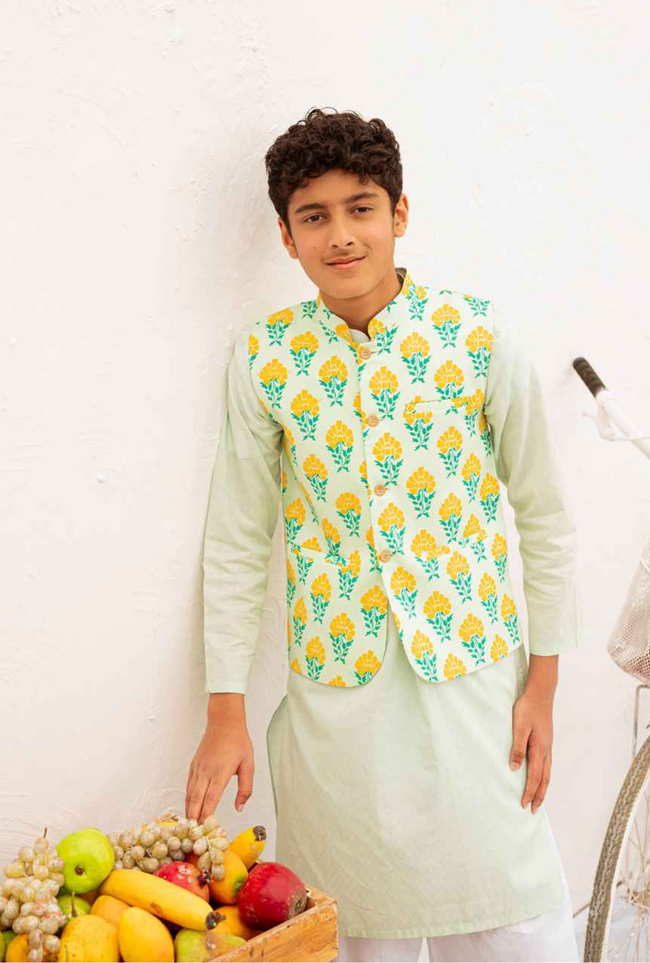 Mint Mango Sorbet Waistcoat Hover Image
