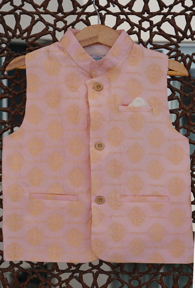 Rose Quartz Jacquard Waistcoat Hover Image
