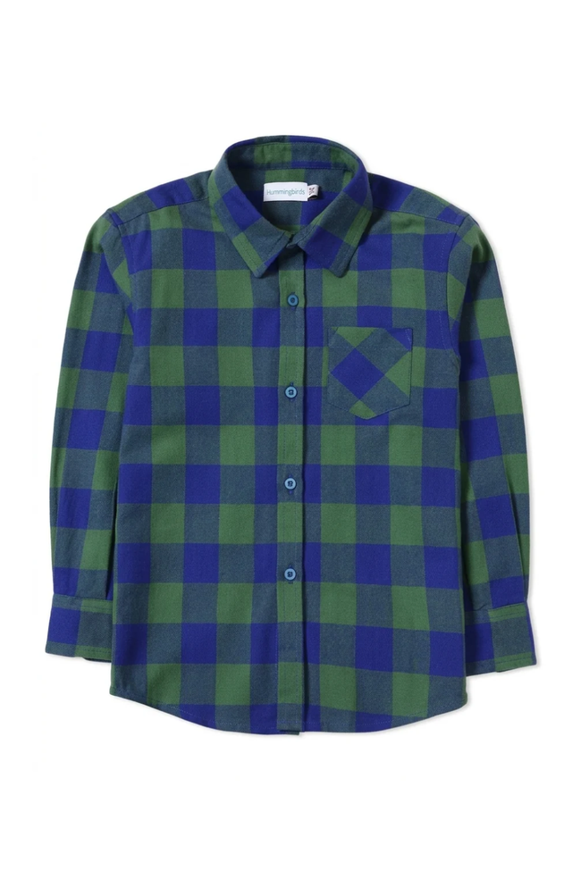 Blue Green Flannel Shirt Hover Image