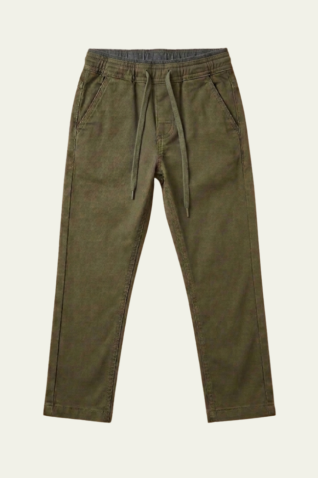Moss Green pull up chinos Hover Image
