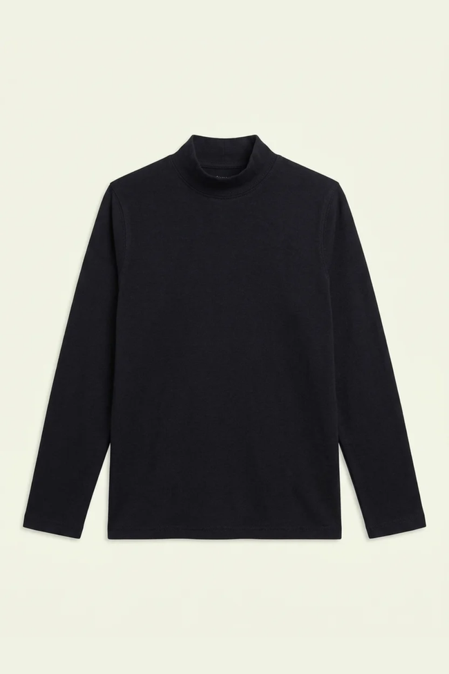 Black High Neck Shirt (Unisex) Hover Image