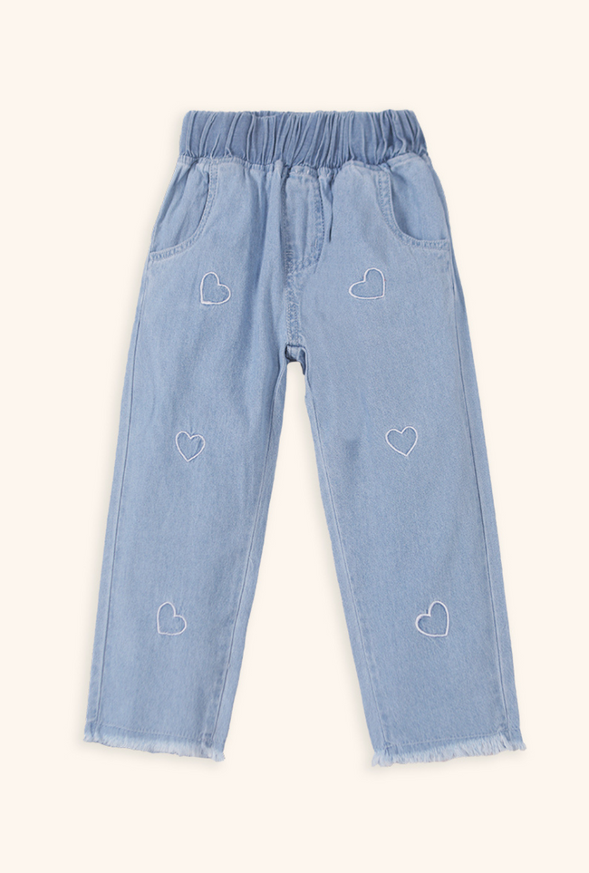 Sweetheart Embroidered Jeans Hover Image