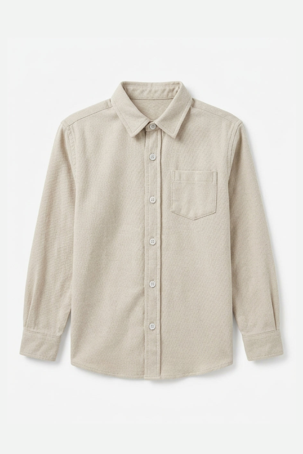 Beige Formal Woollen Shirt