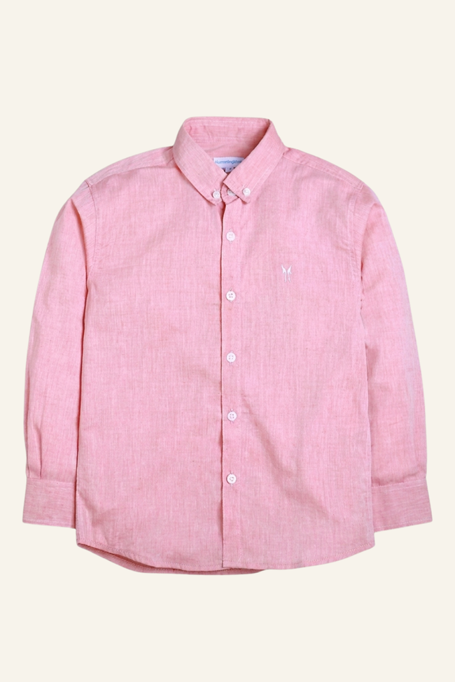 Embroidered Logo Pink Shirt Hover Image