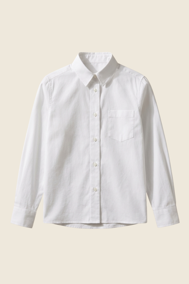 Classic White Button Down Shirt Hover Image