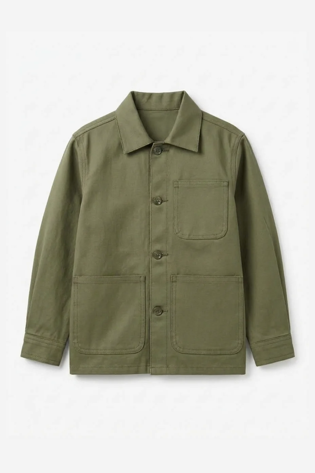 Moss Green Khaki Jacket Hover Image