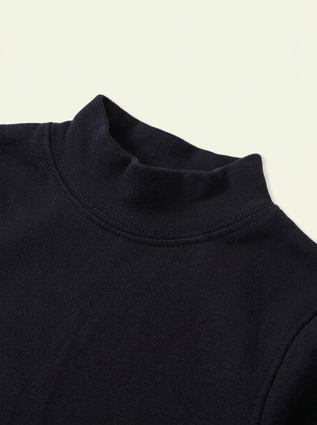 Black High Neck Shirt (Unisex) Main Image