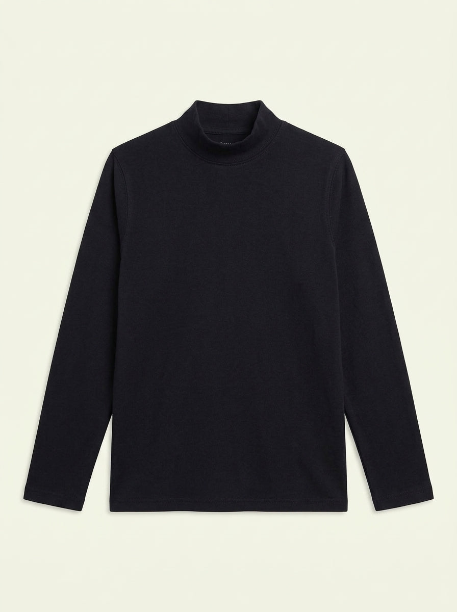Black High Neck Shirt (Unisex)