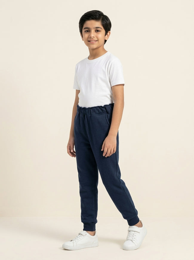 Dark Navy Fleece Sweatpants Main Image