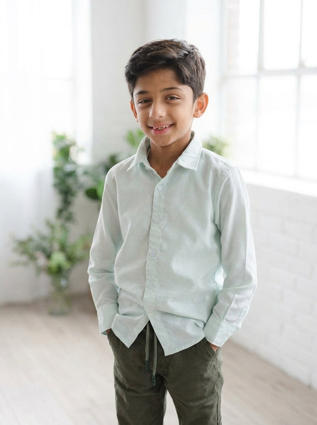 Light Mint Chambray Shirt Main Image