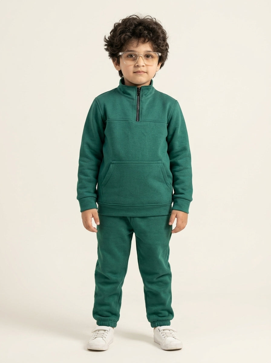 Green Fleece Sweatsuit 2 PC