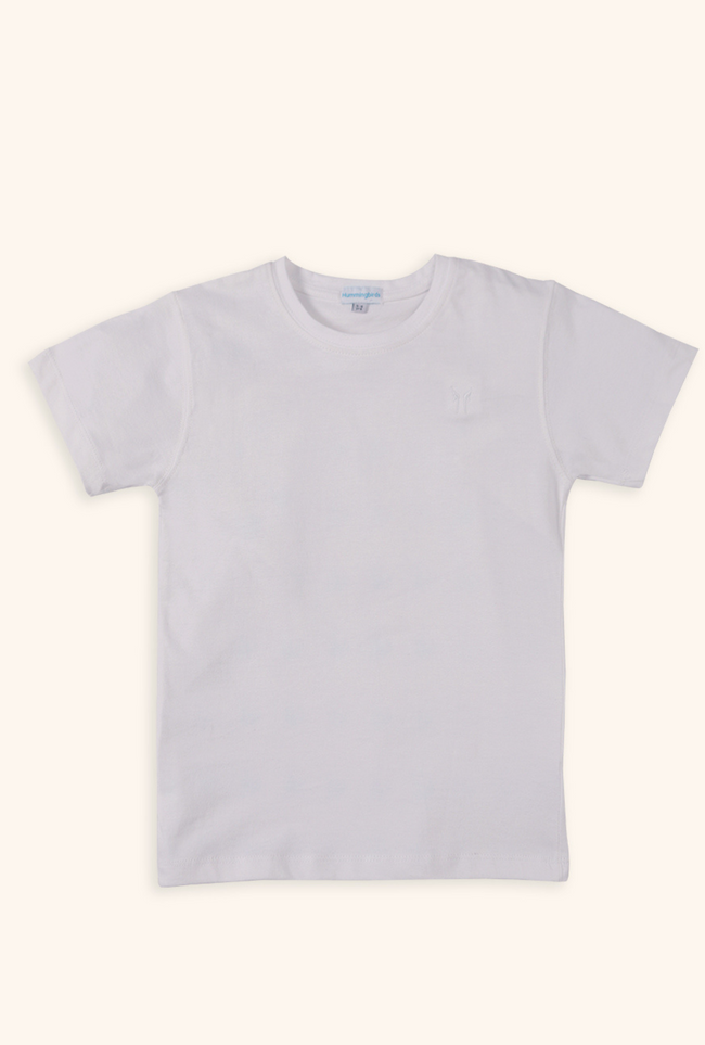 Classic White T Shirt with Logo Hover Image