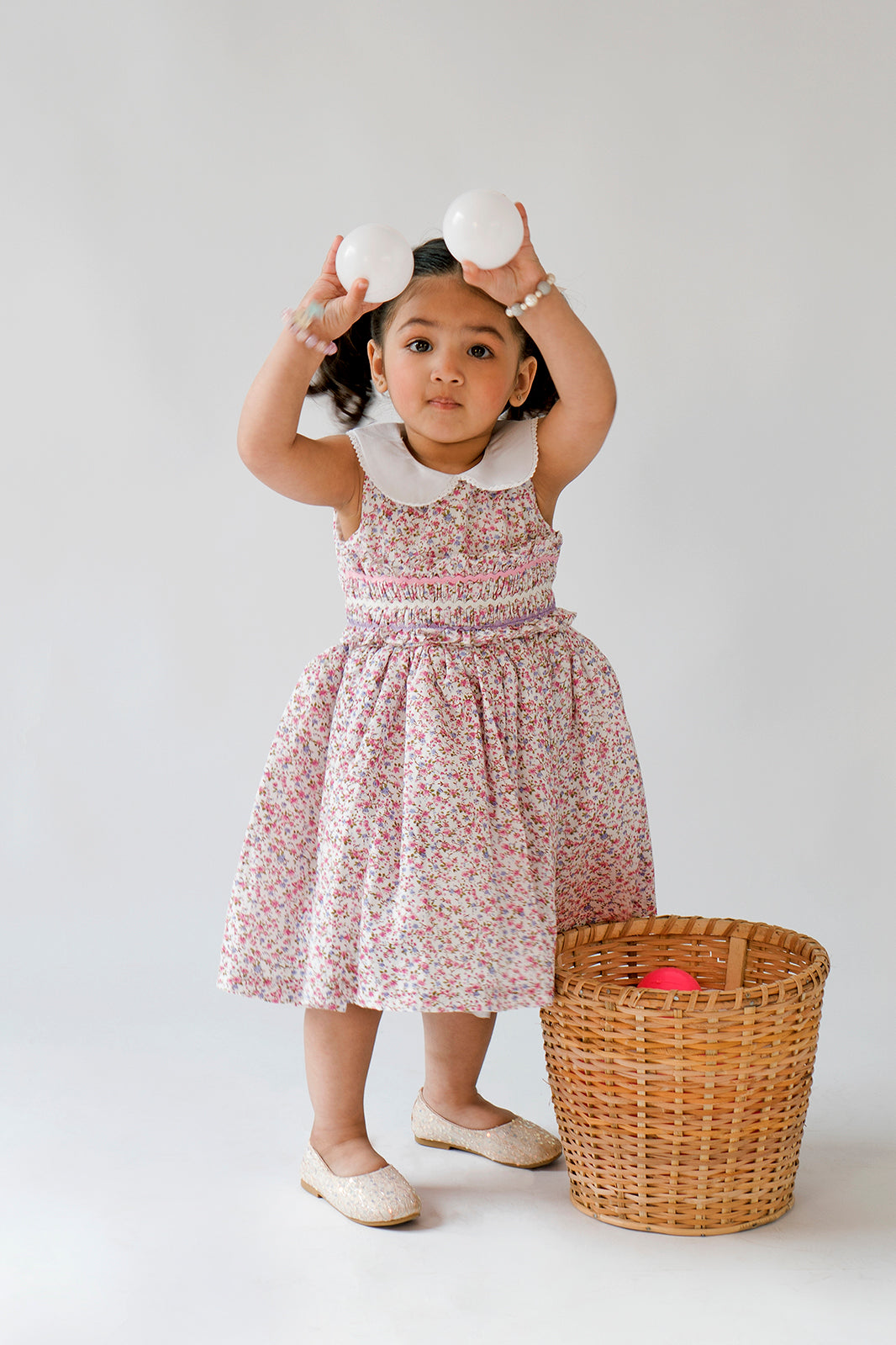 Pink Blossom Smocked Dress