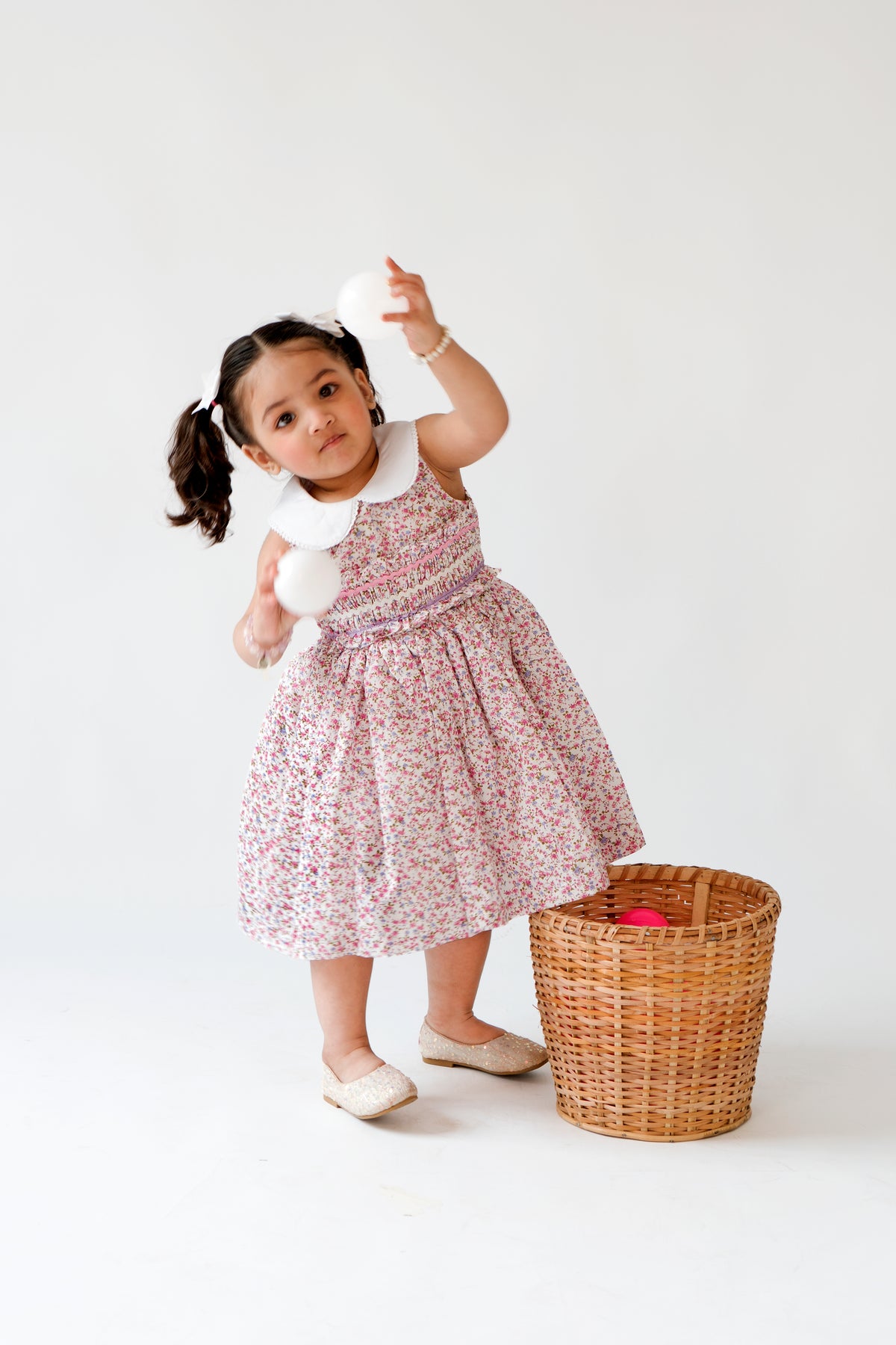 Pink Blossom Smocked Dress