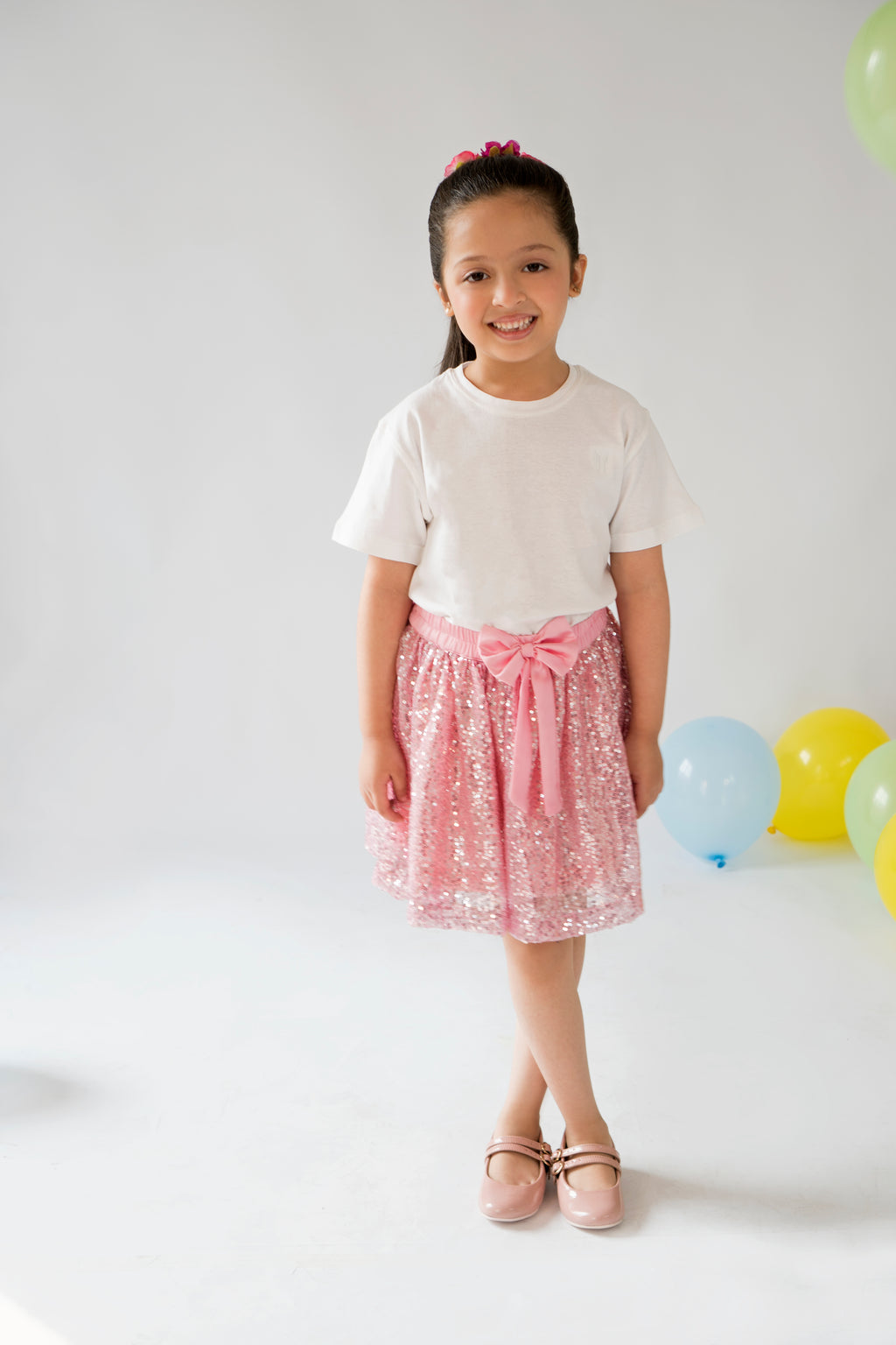 Pink Sequin Party Skirt