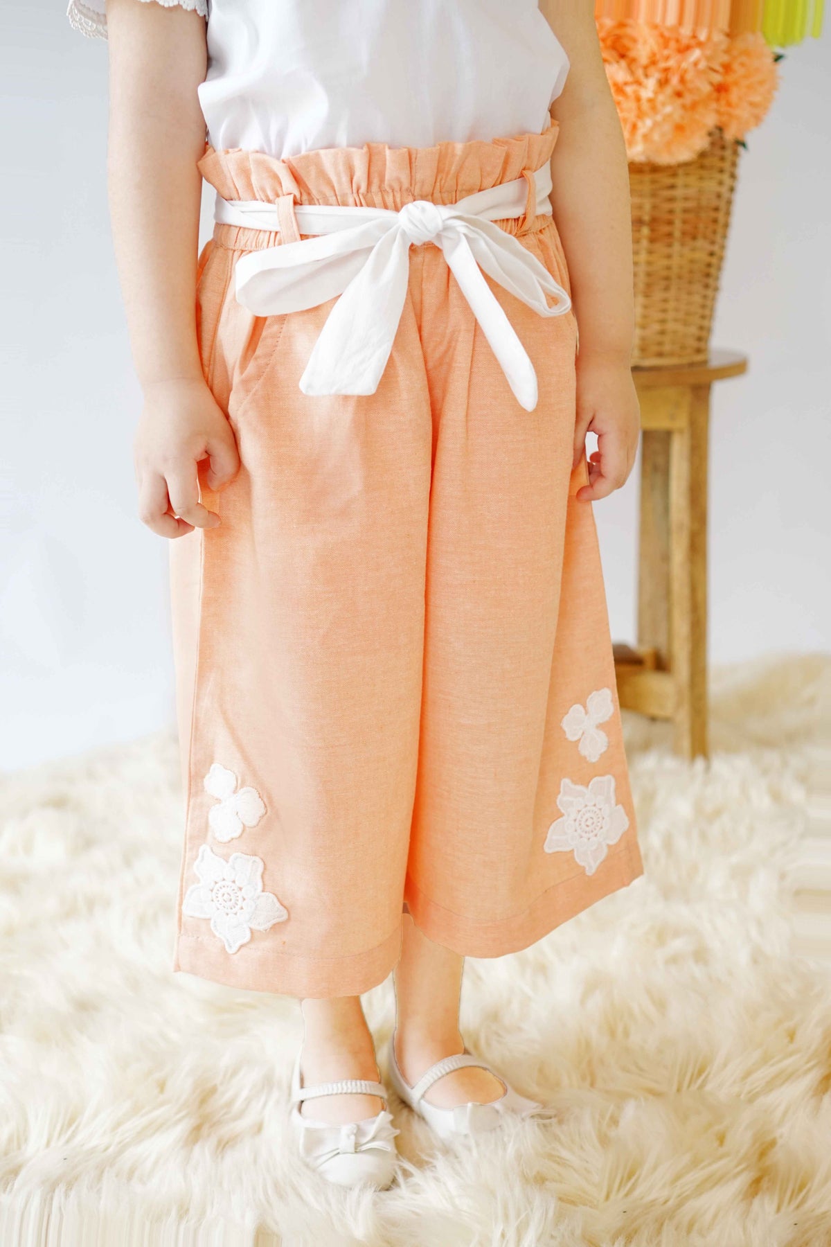 Creamy Peach Cropped Pants