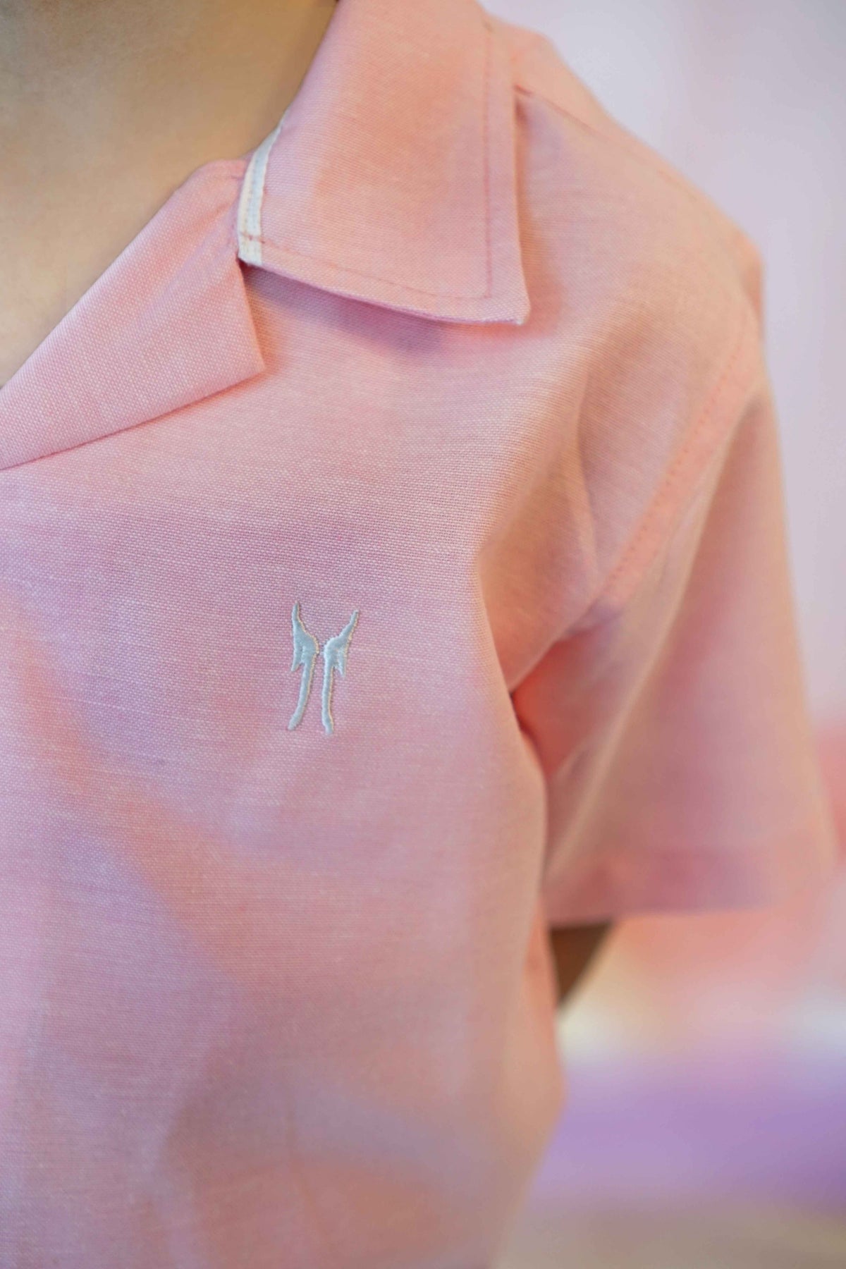 Pastel Pink - Cuban Collar Shirt