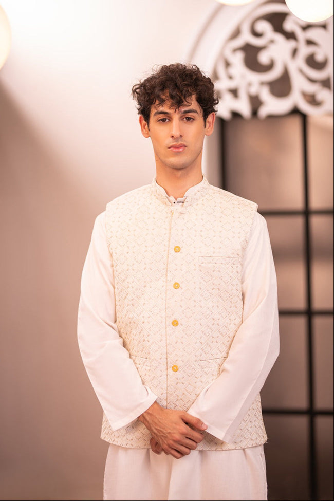 Dove White Waistcoat Hover Image