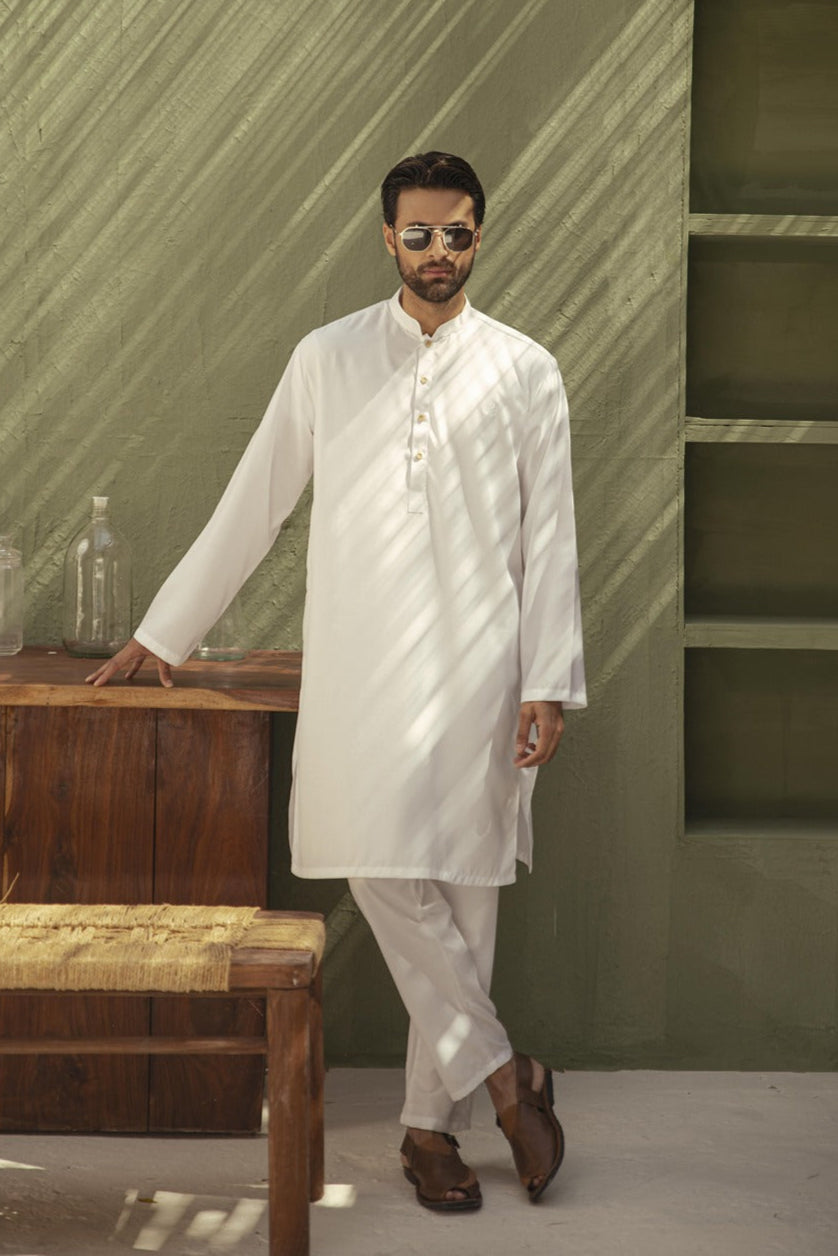 Classic White Eastern Suit (2 Piece)