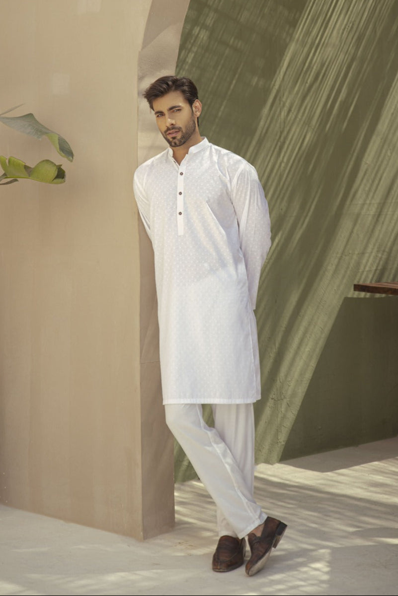 White Eastern Kurta (1 Piece)