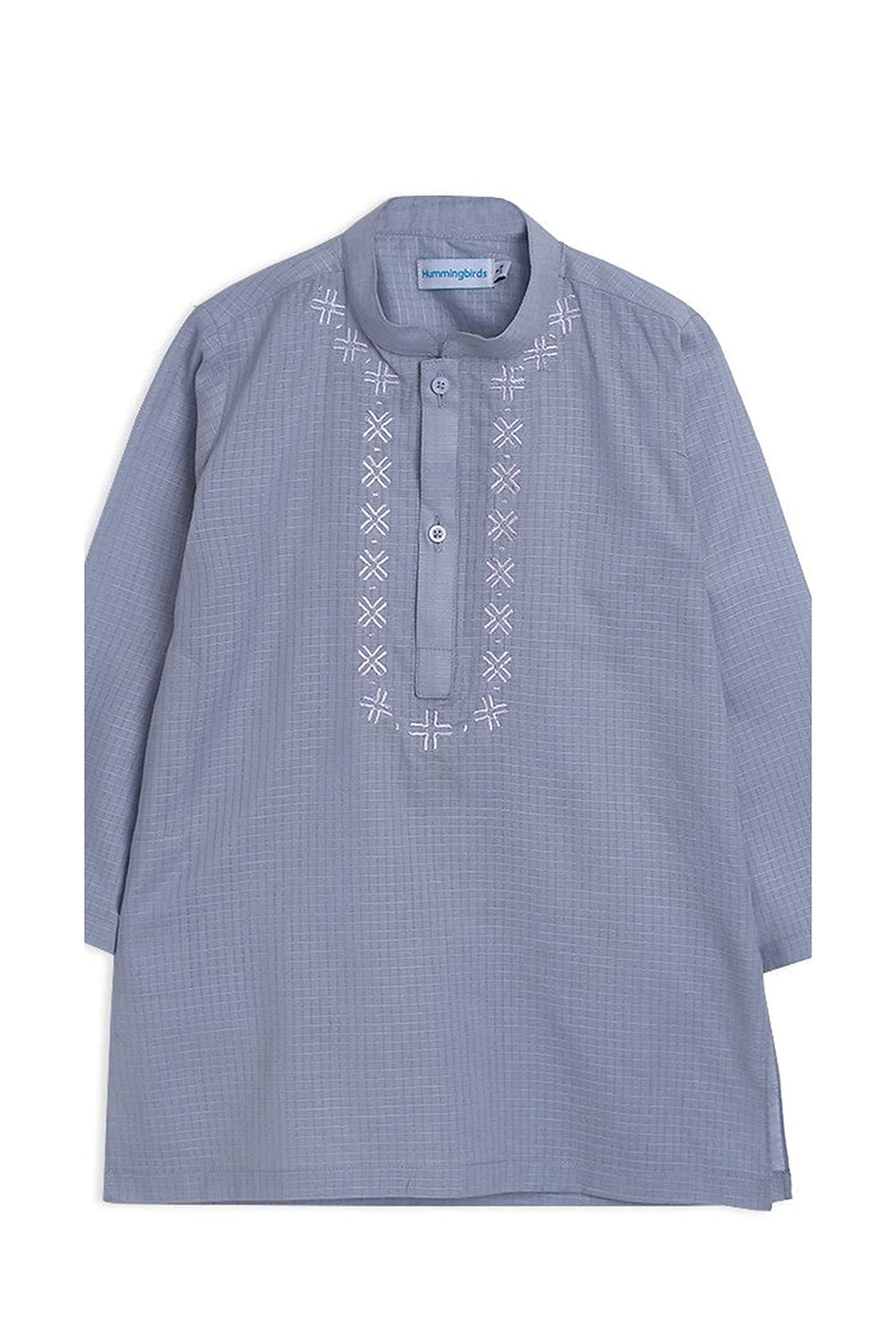 Light Grey Embroidered Kurta