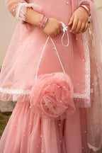 Pink Rose & Pearl - Gharara Set (4 Piece Set)