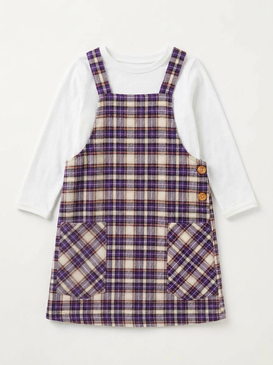 Purple Tartan Print Flannel Tunic