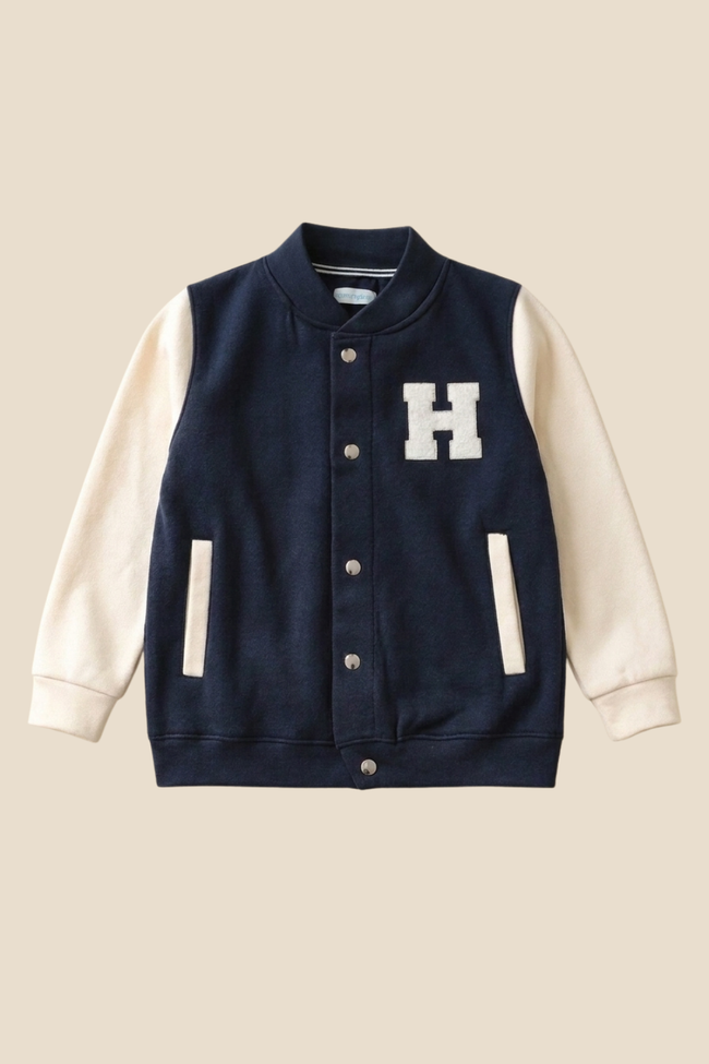 'H' Varsity Bomber Jacket Hover Image