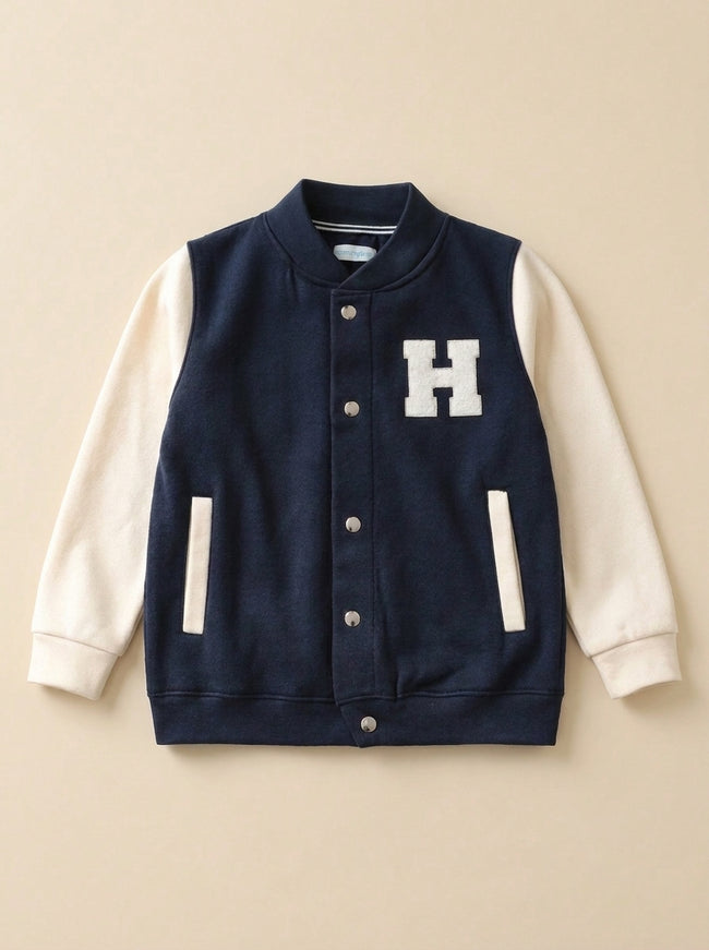 'H' Varsity Bomber Jacket Hover Image