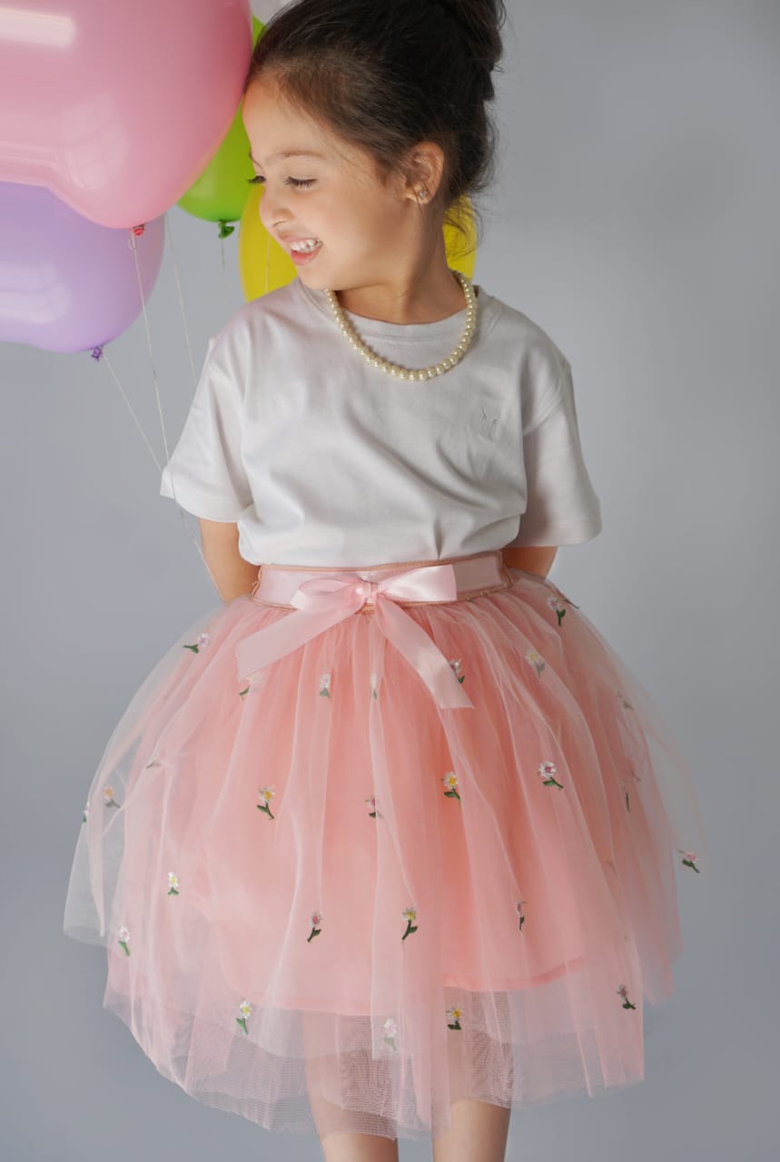 Ballerina Princess Embroidered Skirt