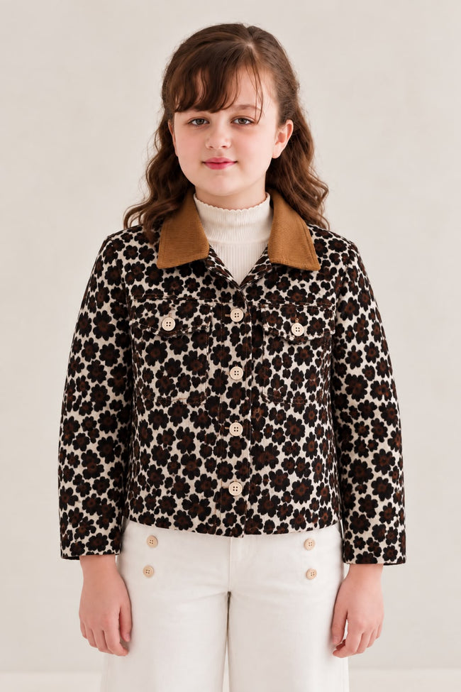 Leopard Print Jacket  with Fleece Lining Main Image