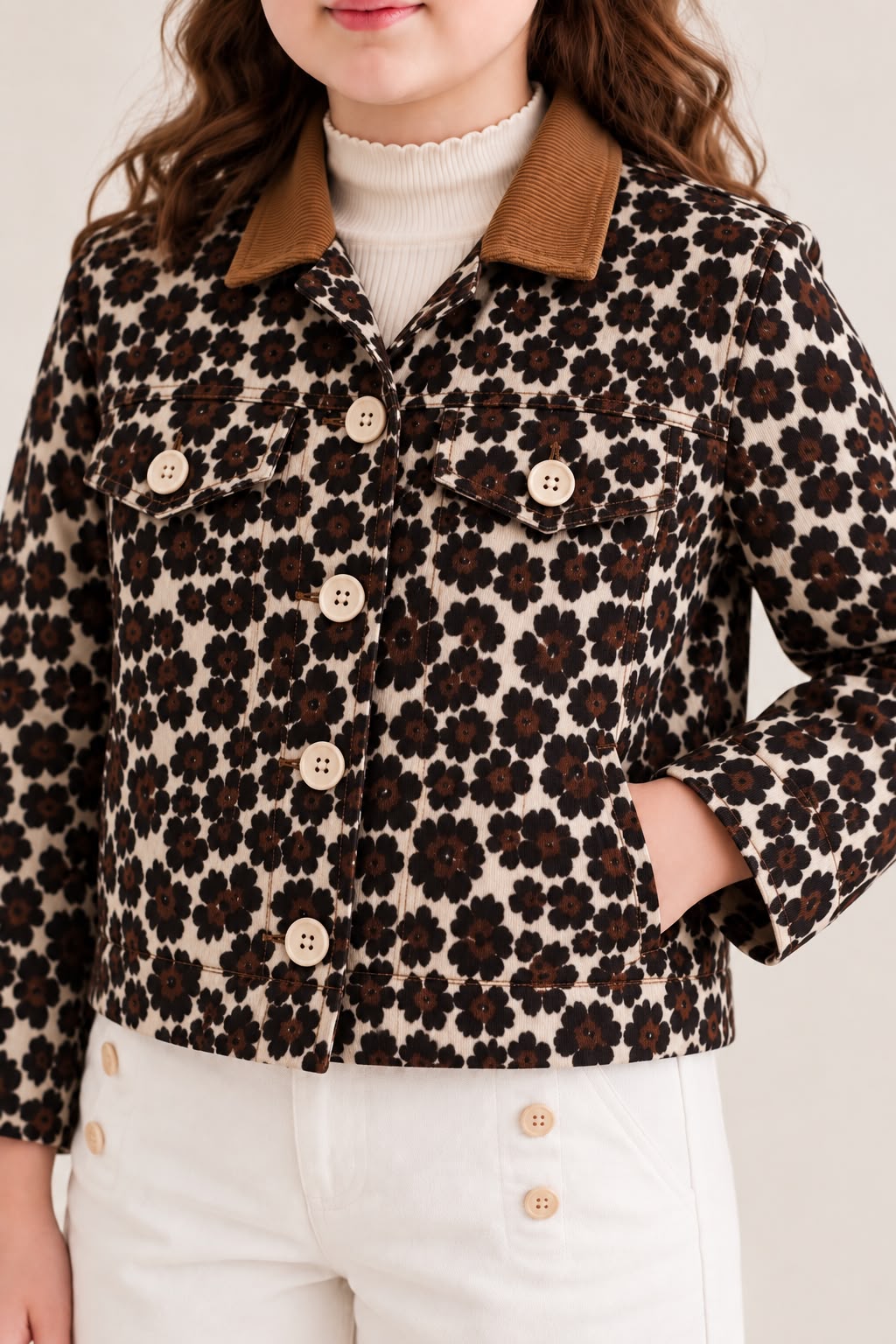 Leopard Print Jacket  with Fleece Lining
