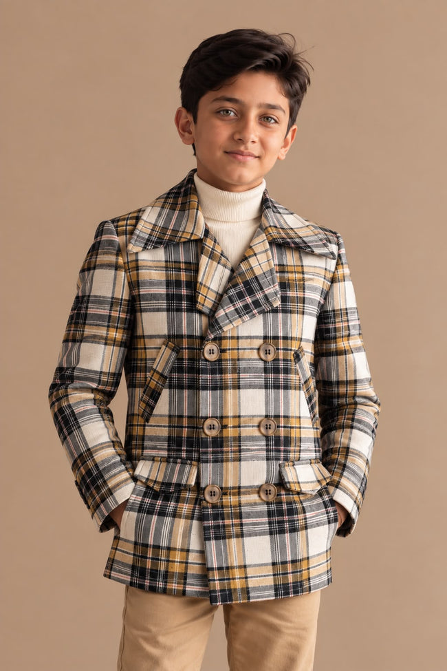 Hunters Plaid  Wool Coat Main Image